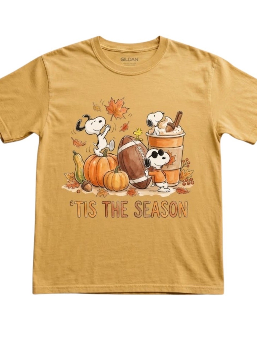 Tis the season snoopy pumpkin cartoon T-shirt